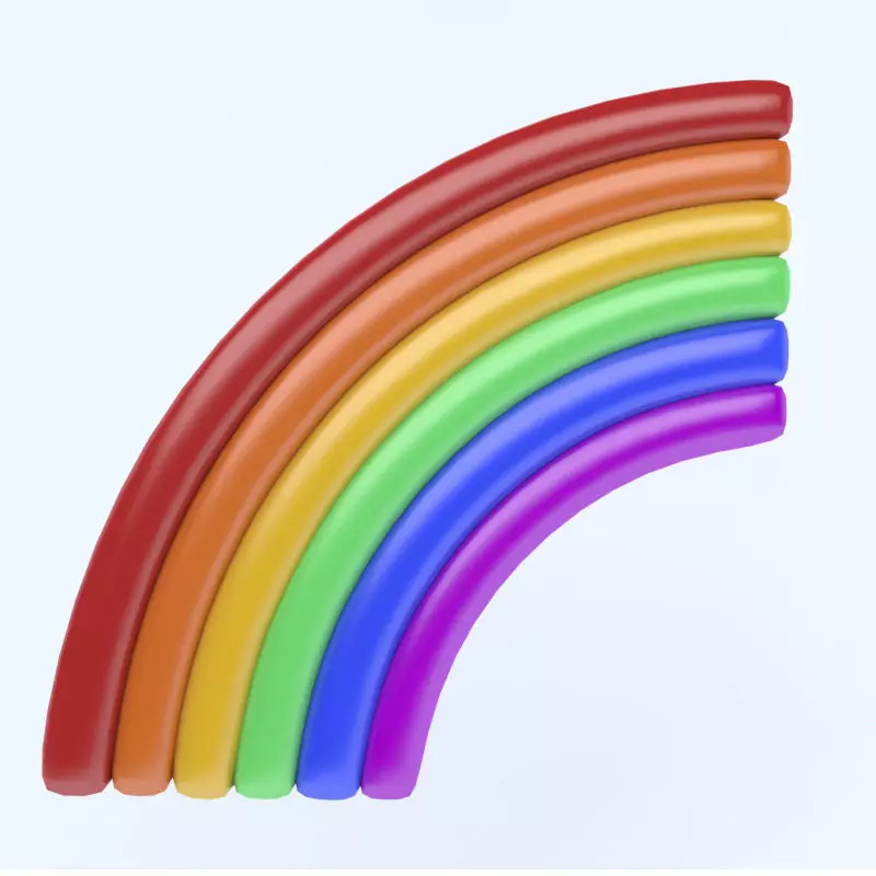 RAINBOW ICON Low-poly 3D model_0