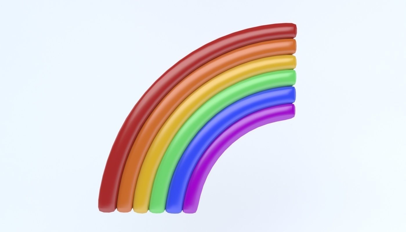 RAINBOW ICON Low-poly 3D model_1