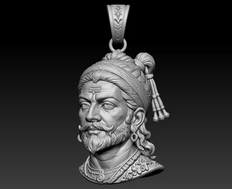 shivaji maharaj 3d unique locket 3D print model