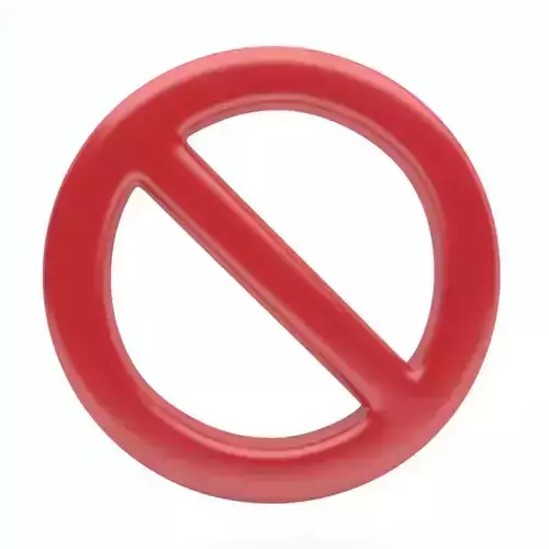 RED CIRCLE WITH SLASH 