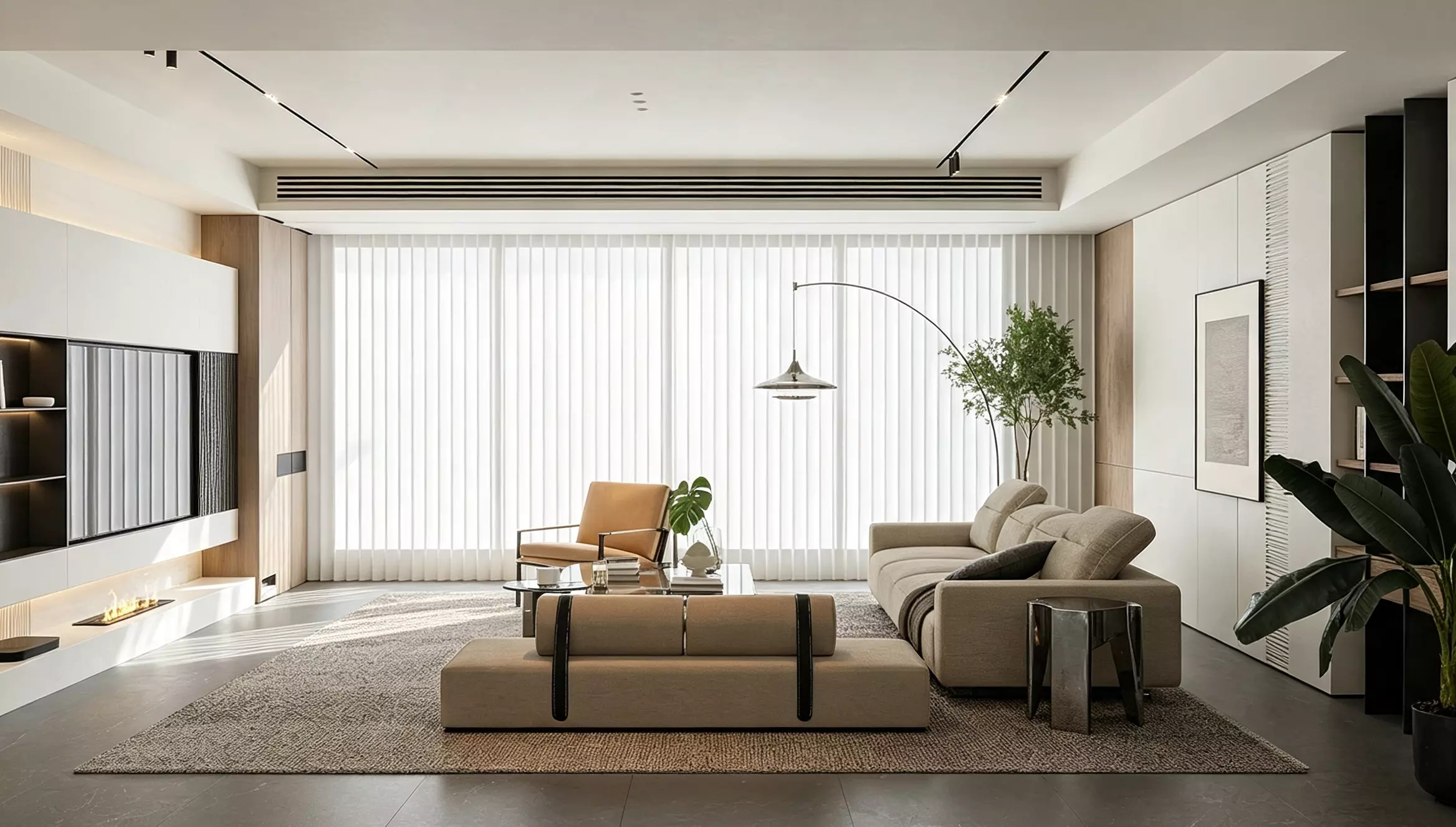 Italian style light luxury living room Modern Living Room 3D model