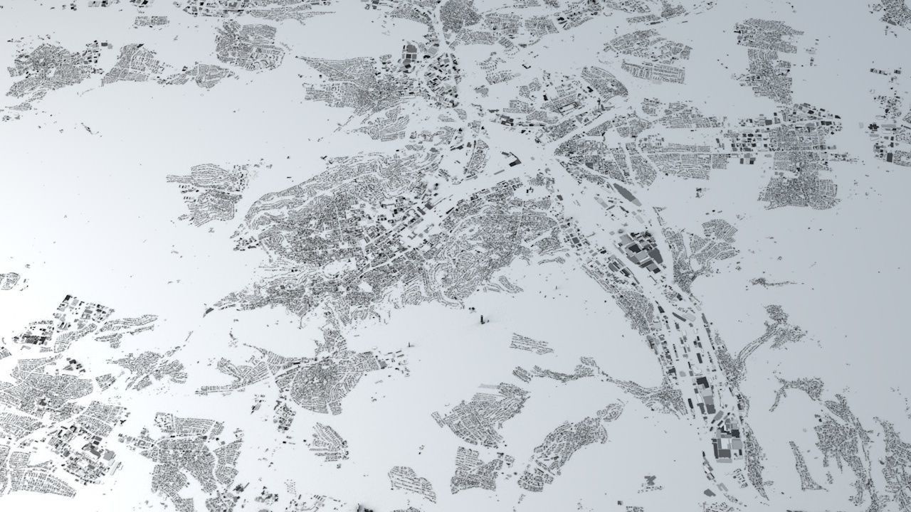 Stuttgart Streets and Buildings 3D model_1