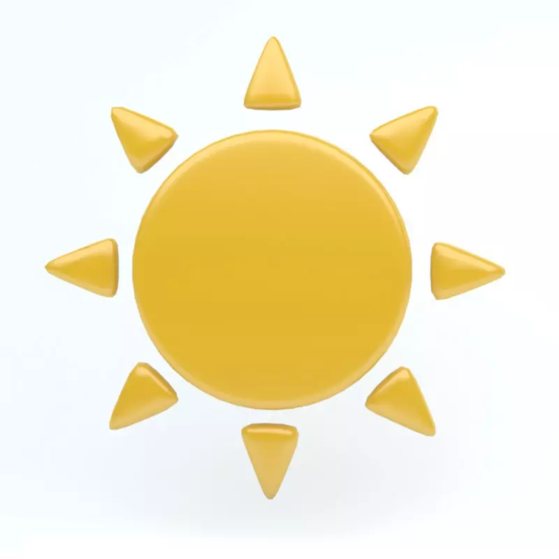 SUN icon Low-poly 3D model_0