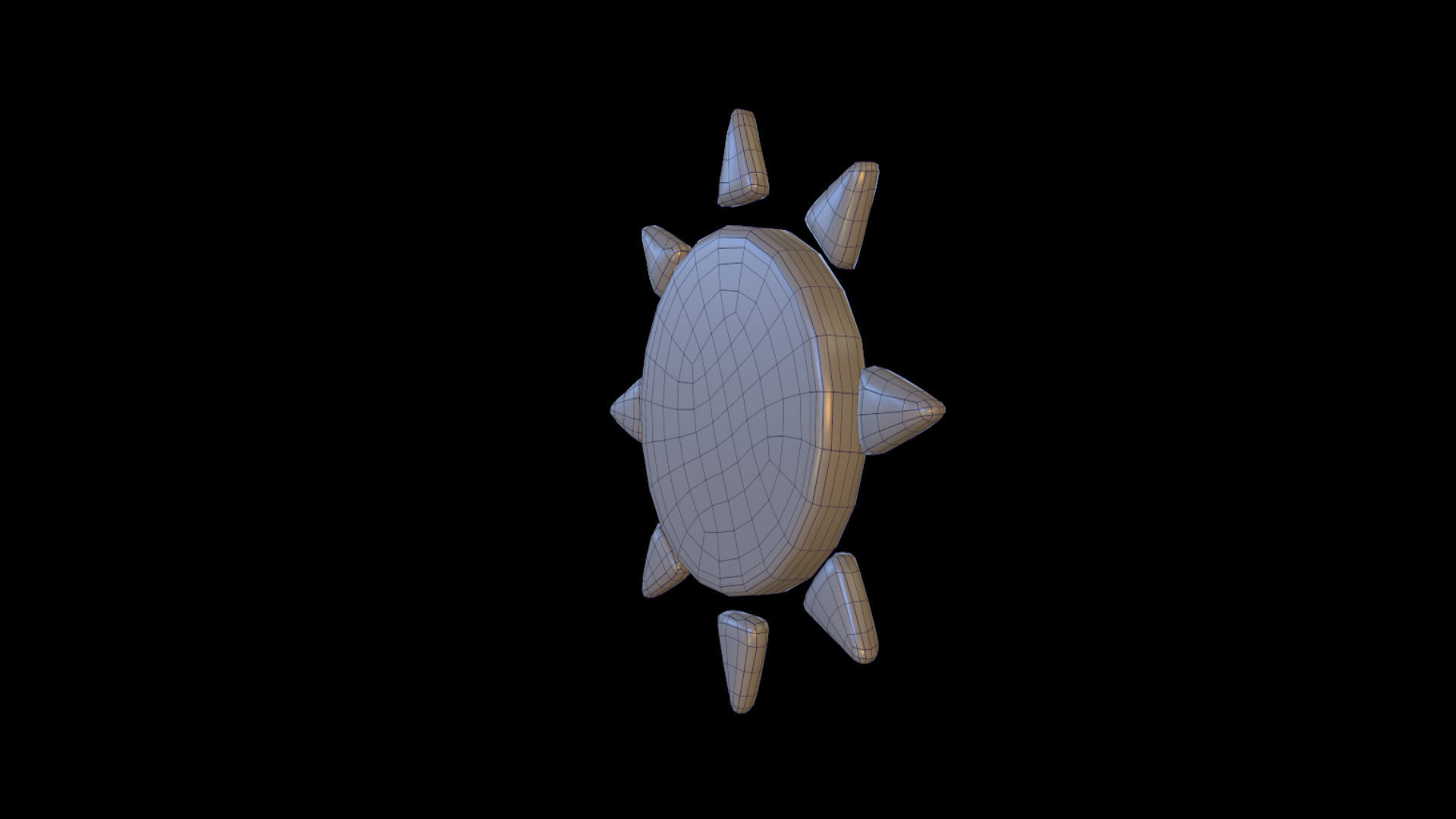 SUN icon Low-poly 3D model_4