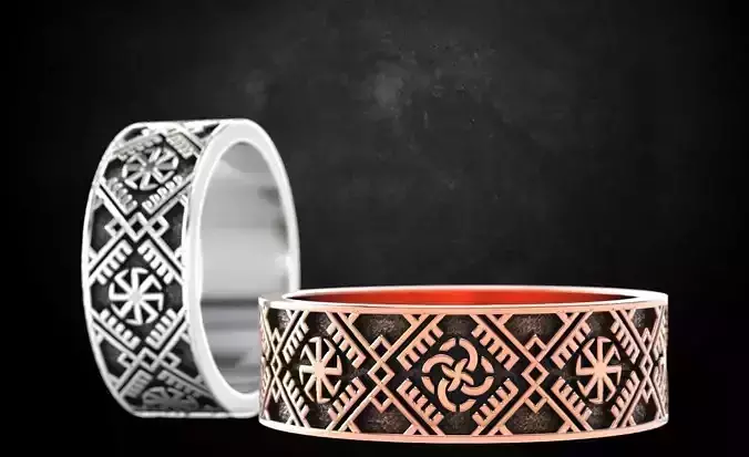 Engagement ring with symbol 75