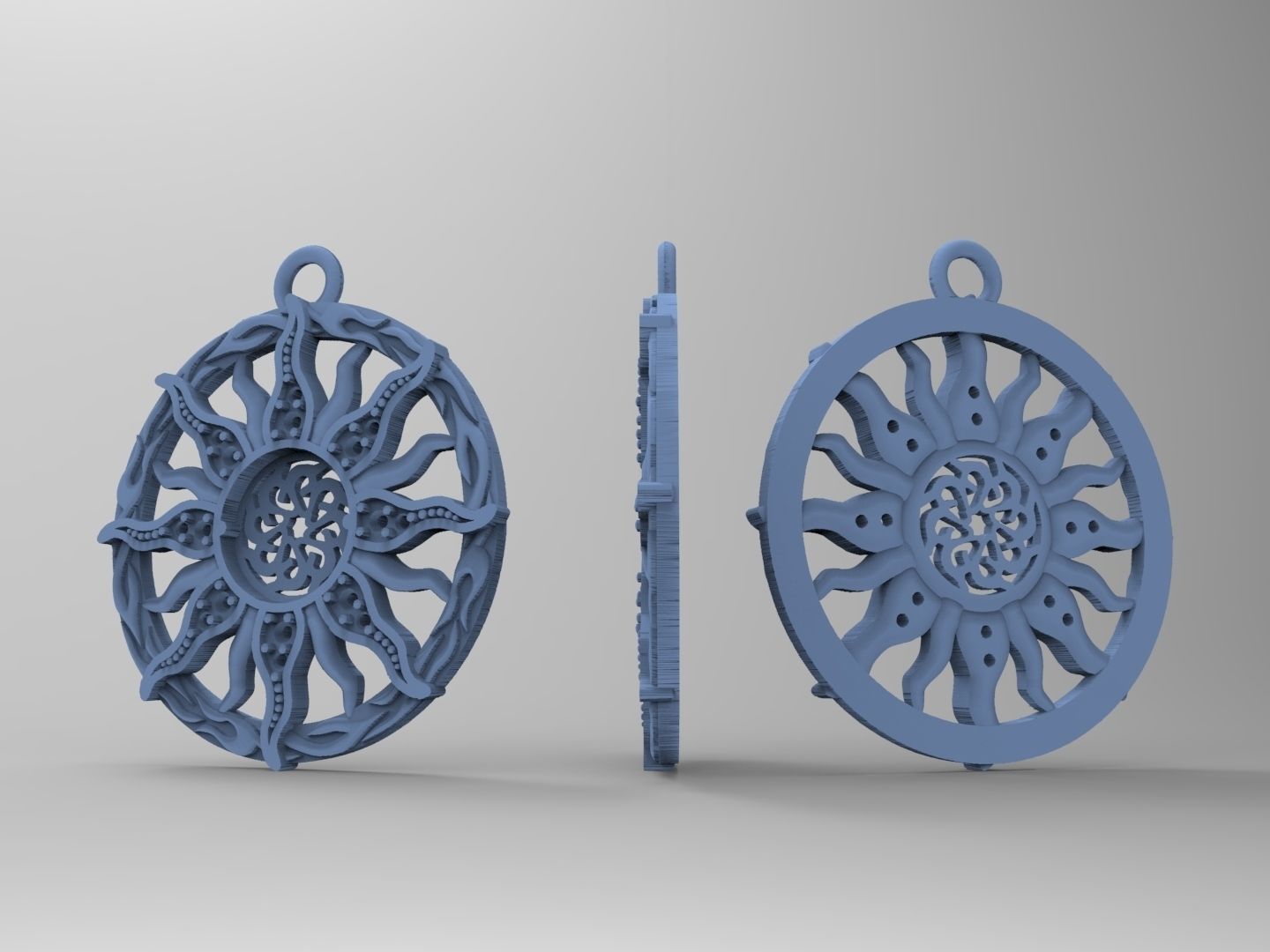 Sun Pendant 3D print model_2