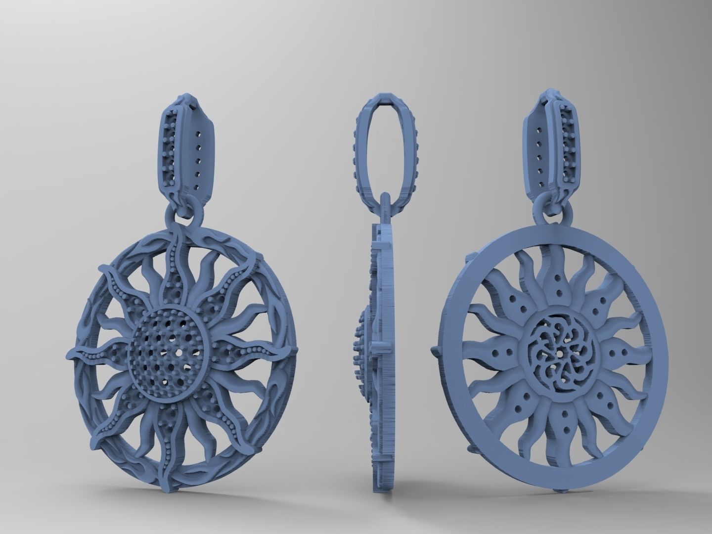 Sun Pendant 3D print model_1