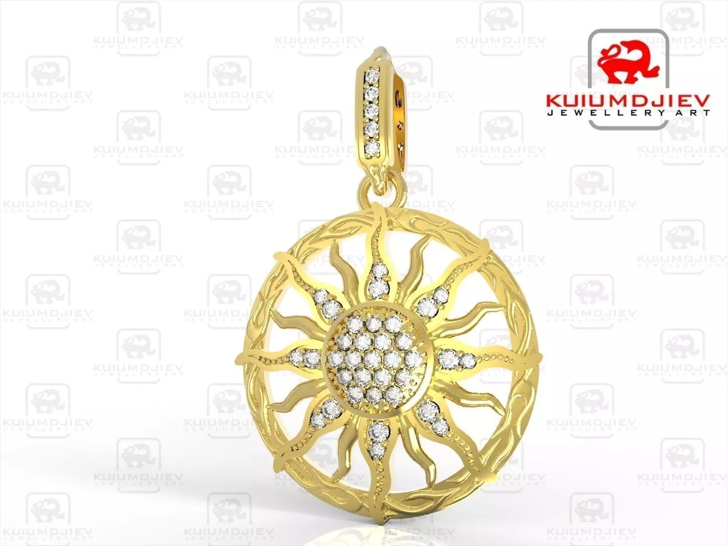 Sun Pendant 3D print model_0