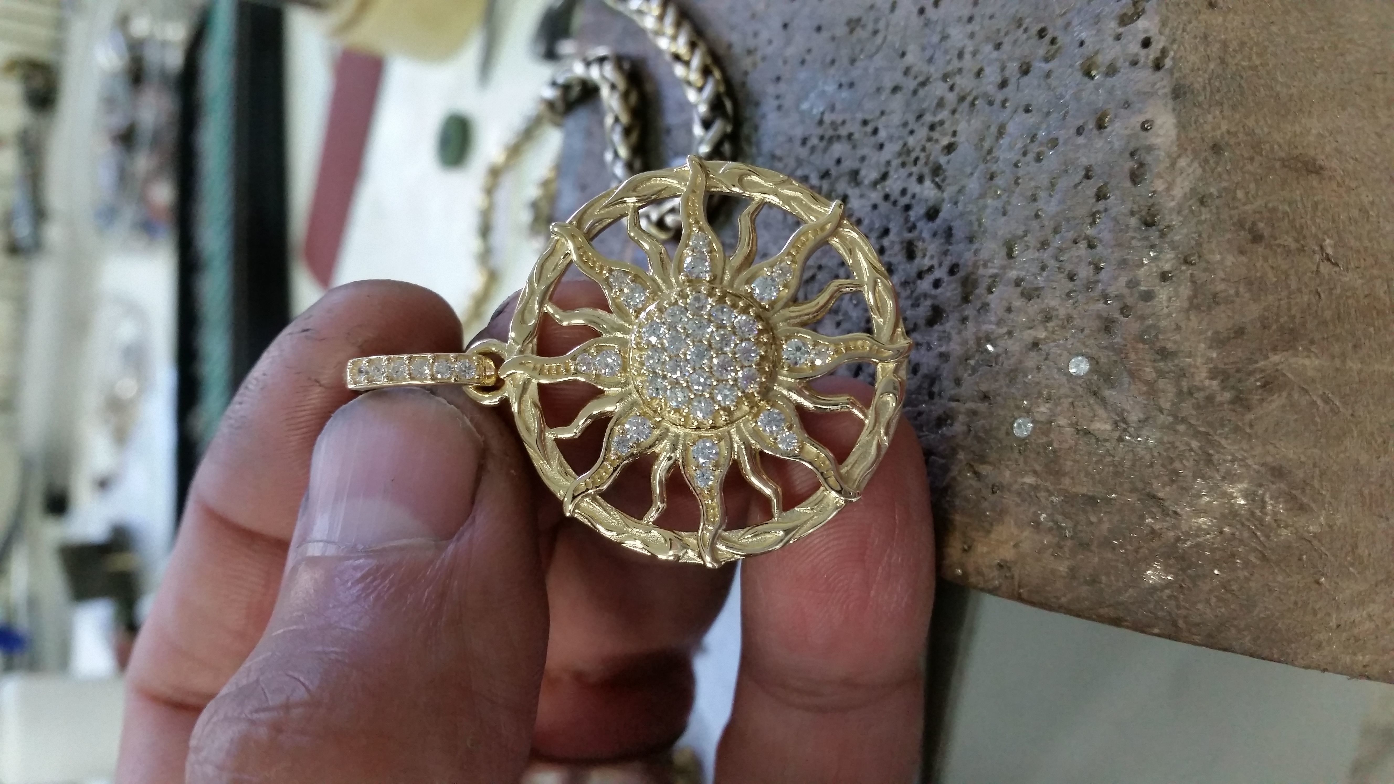 Sun Pendant 3D print model_6