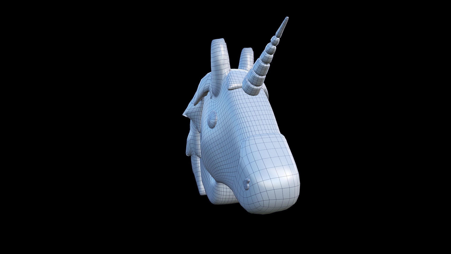 UNICORN emoji icon Low-poly 3D model_5