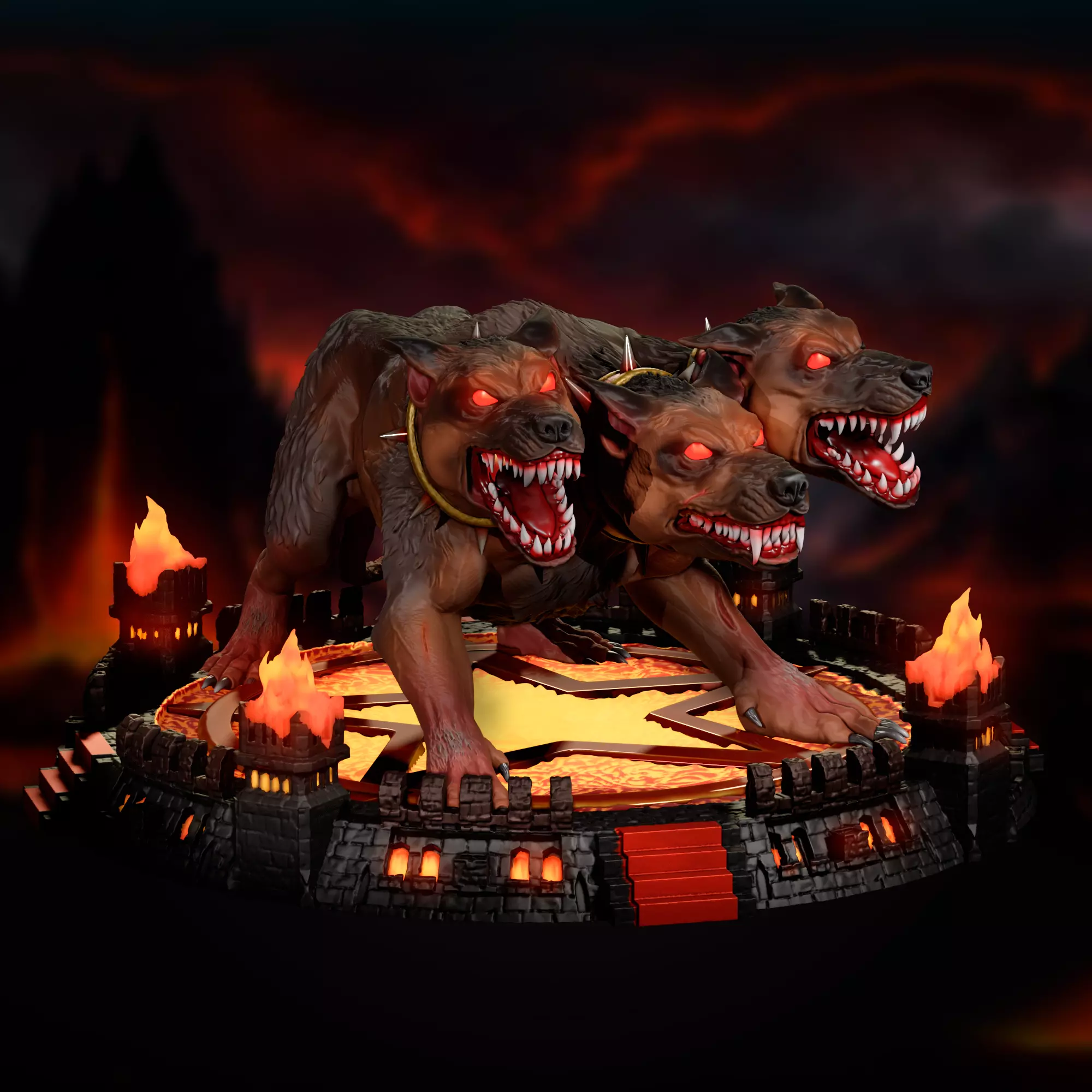 Heroes 3 Cerberus 3D print model