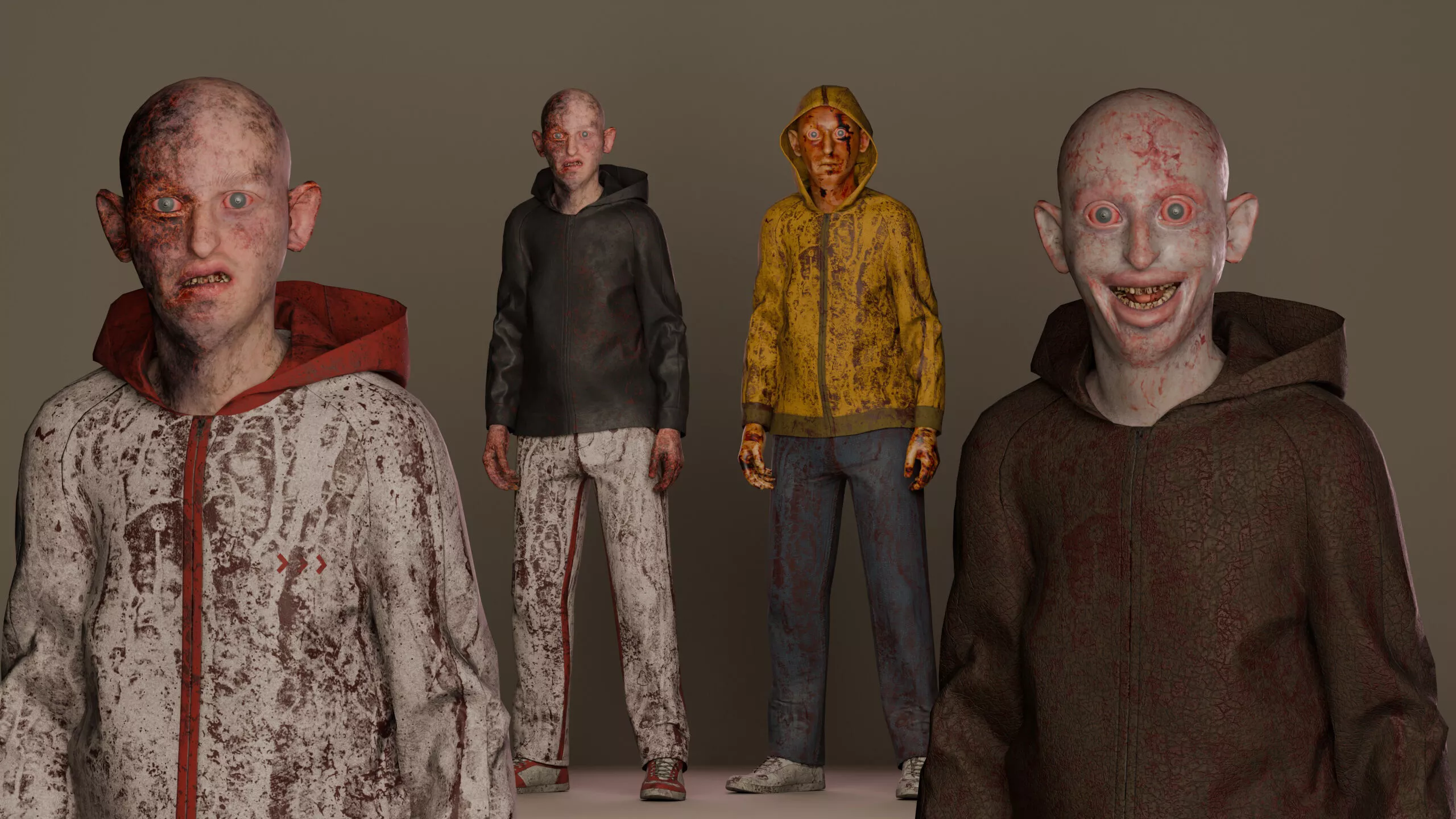 Creepy Stranger Man Gameready Low-poly 3D model