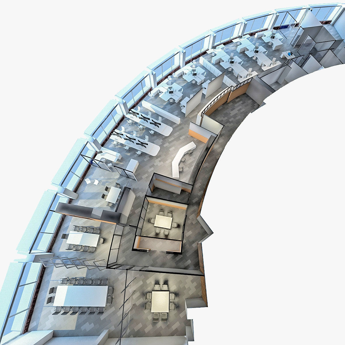 Office Interior Collection - 3 Pack Low-poly 3D model_3