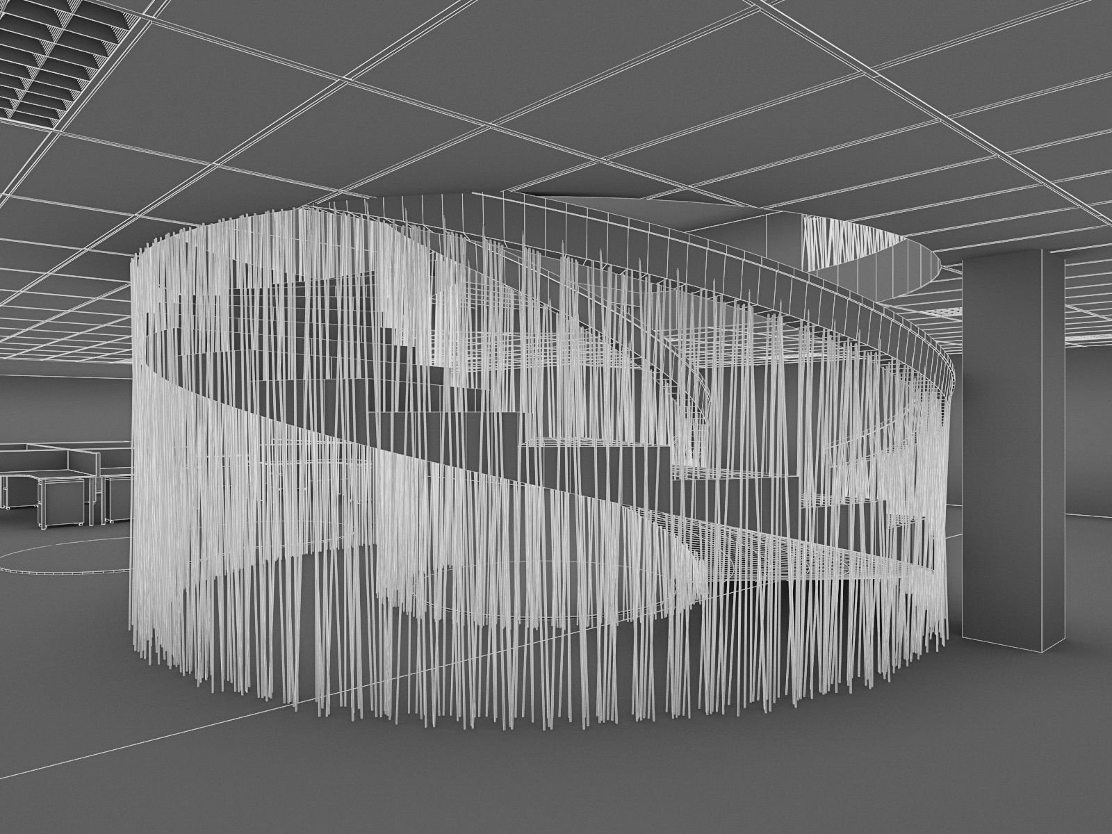 Office Interior Collection - 3 Pack Low-poly 3D model_27