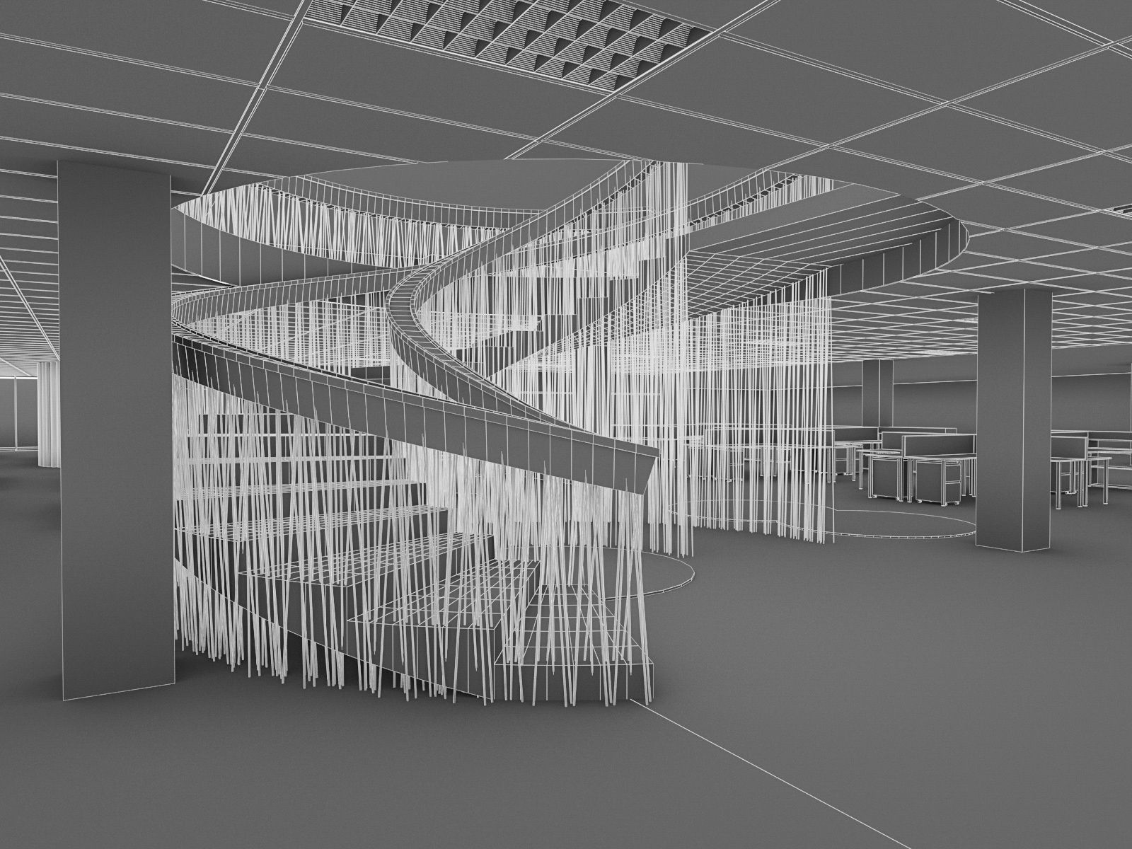 Office Interior Collection - 3 Pack Low-poly 3D model_35