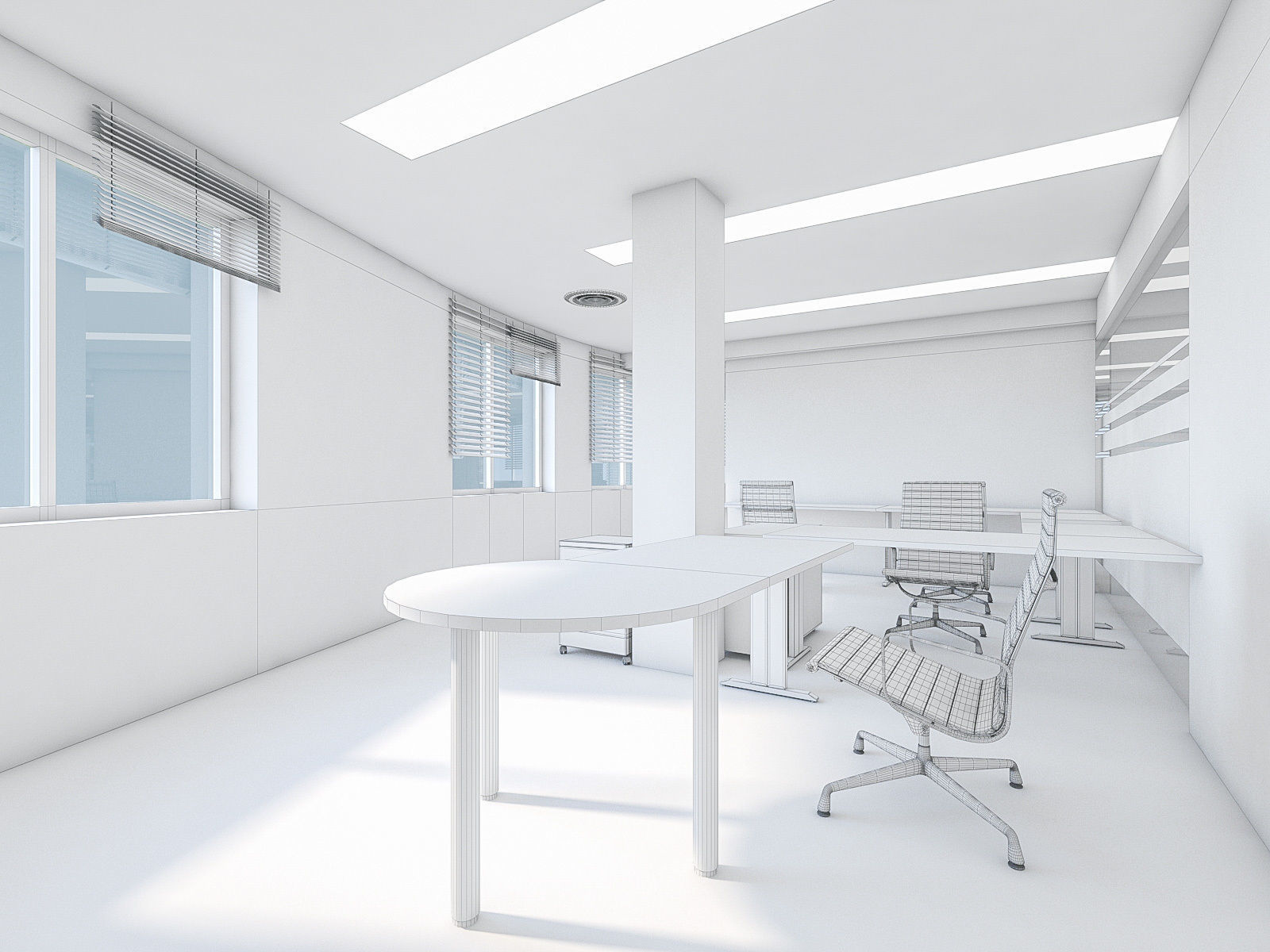 Office Interior Collection - 3 Pack Low-poly 3D model_19