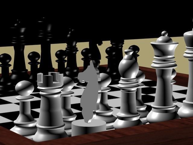 Chess Board  Low-poly 3D model_6
