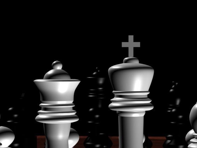 Chess Board  Low-poly 3D model_5