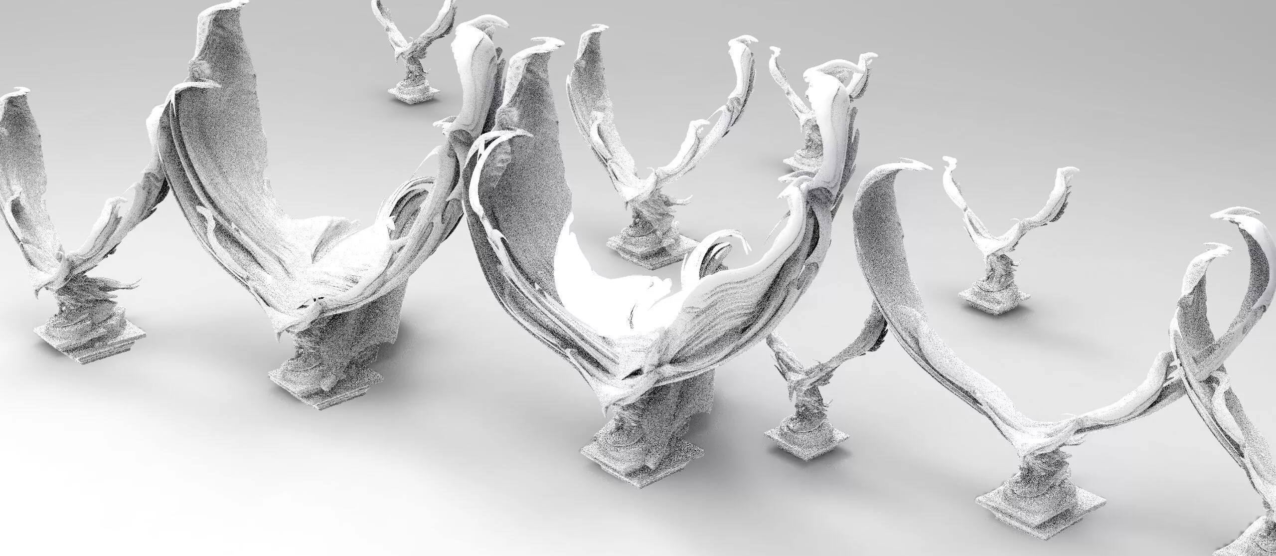 Hawk sculpture 9 3D model