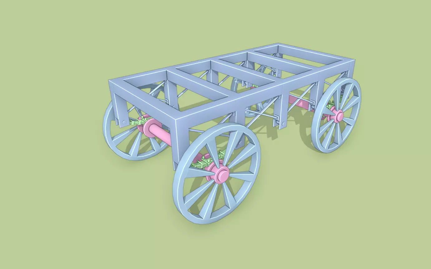 Car Chassis Evolution Free 3D model