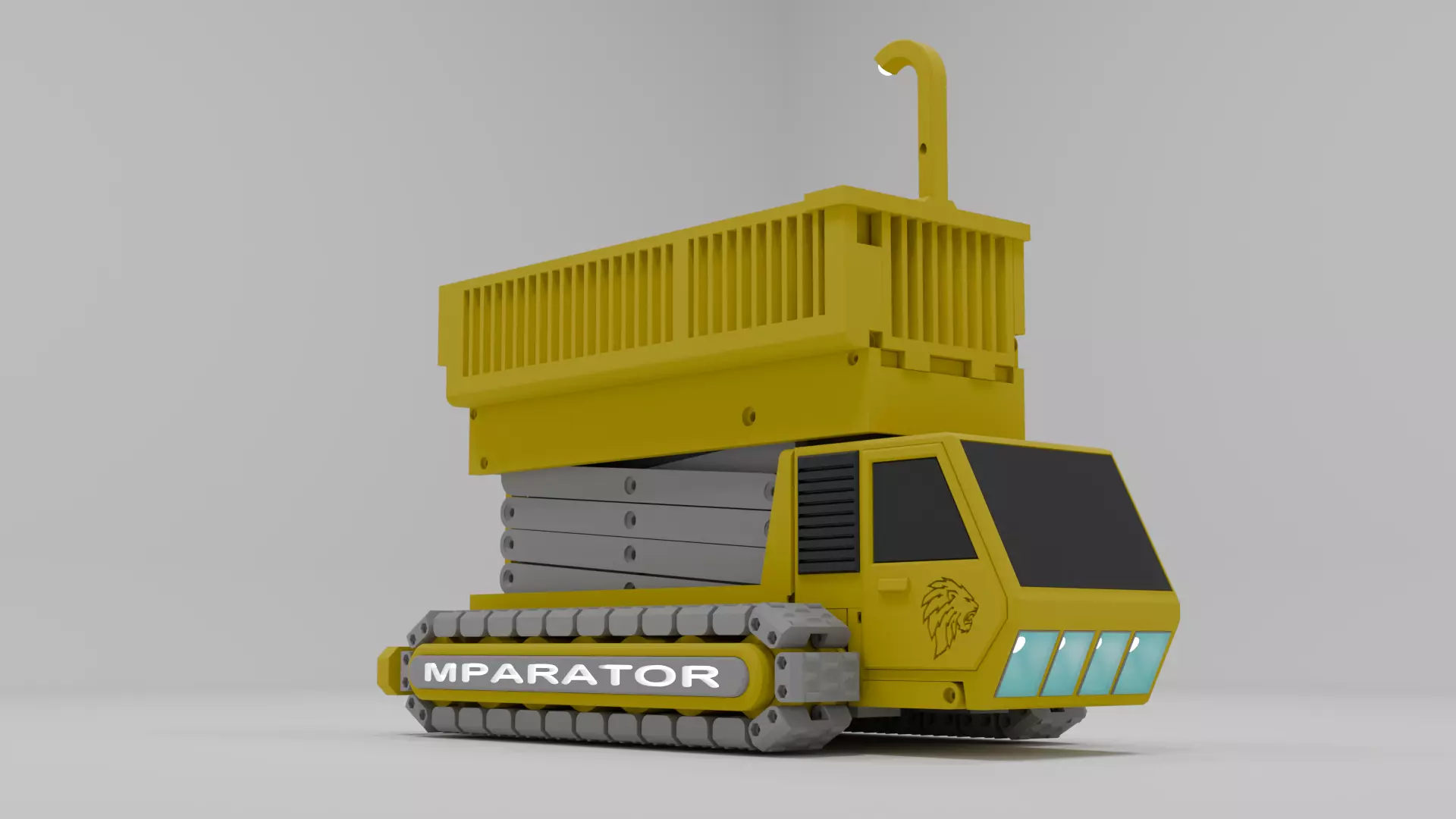 Scissor Lift Aerial Work Platform 3D Printable Rigged Model 3D print model