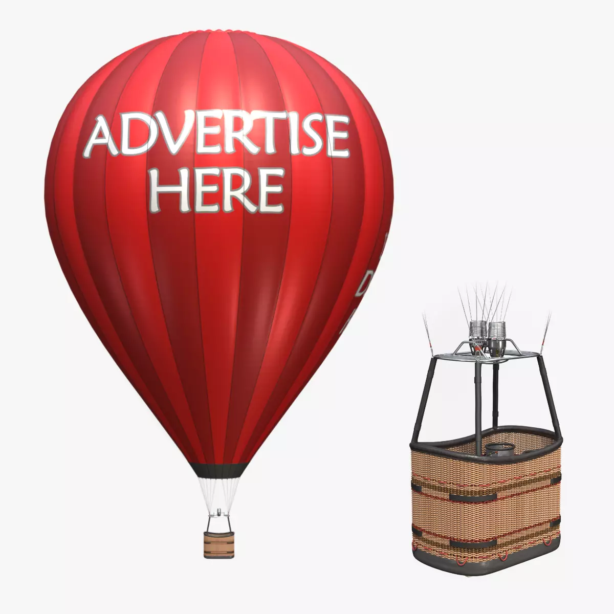 Hot Air Balloon - Premium Advertisement Mockup 3D model