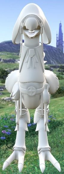 Chocobo with White Mage Barding from FFXIV 3D print model_1