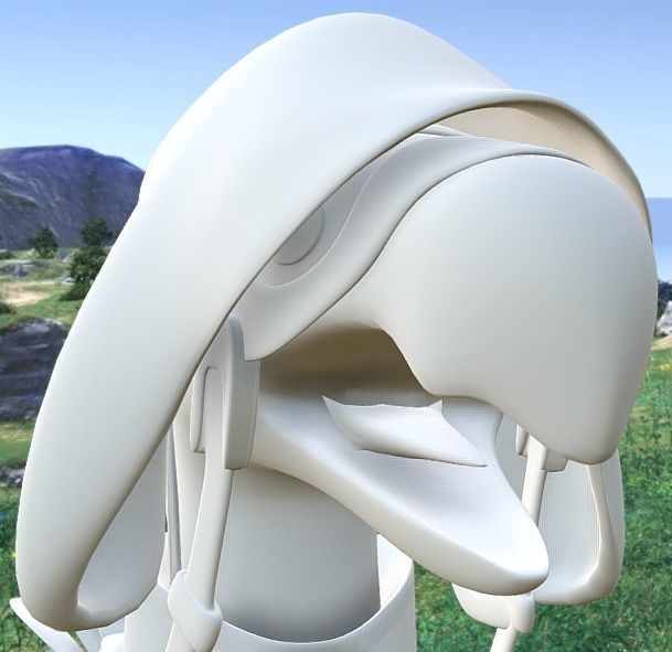 Chocobo with White Mage Barding from FFXIV 3D print model_4