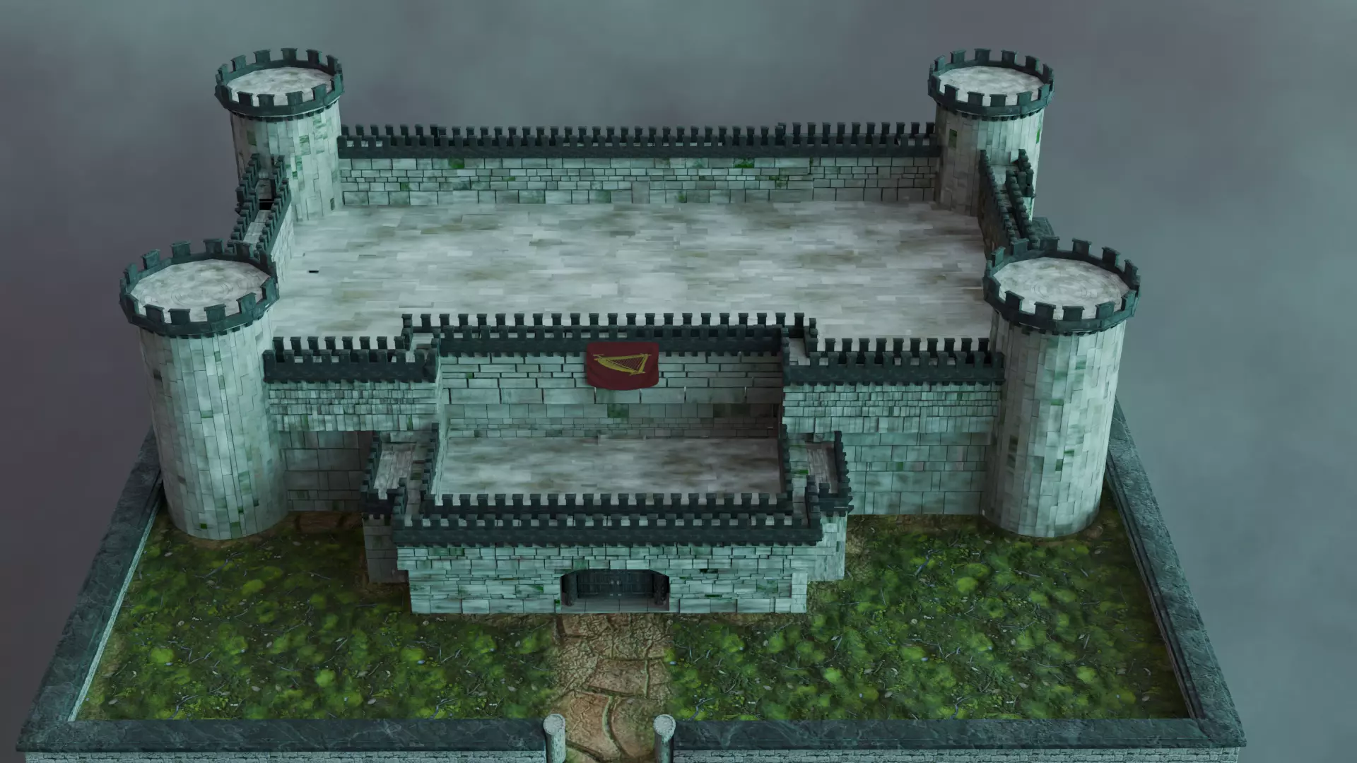 Medieval Fantasy Castle Environment Full Interior Exterior 3D model