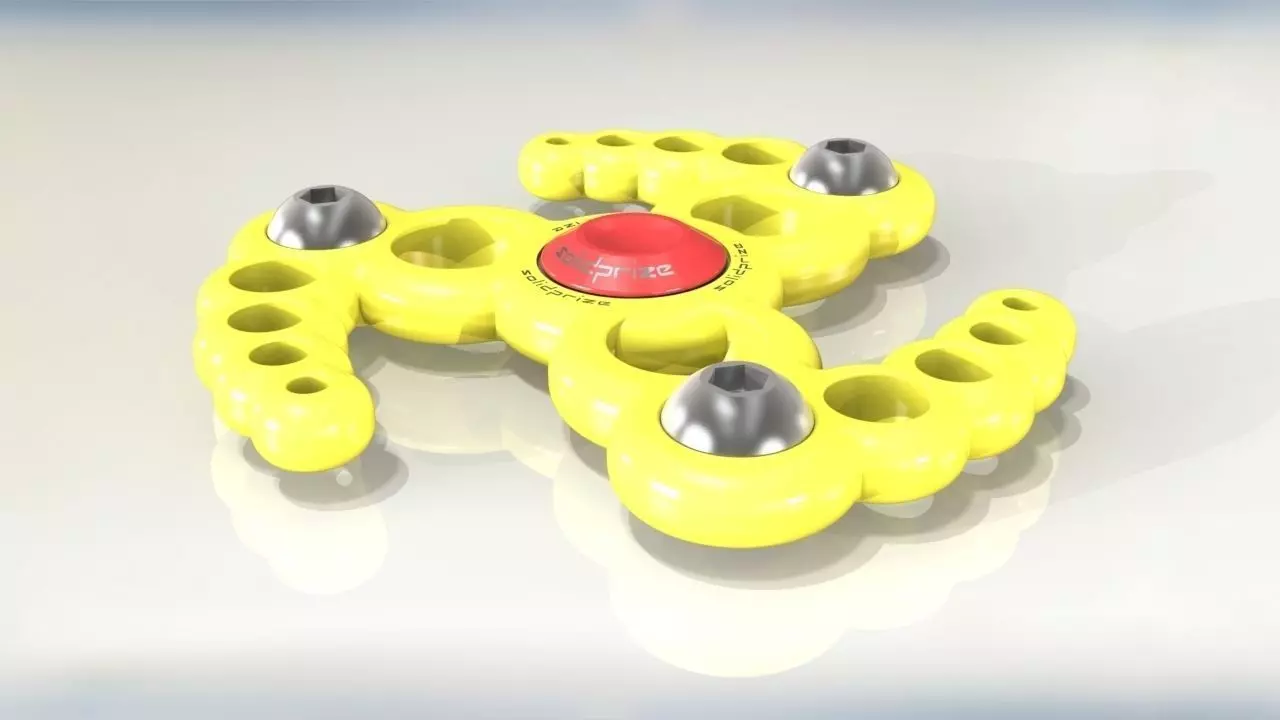 HAND SPINNER FIDGET BUBBLE Free 3D print model