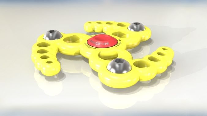 HAND SPINNER FIDGET BUBBLE Free 3D print model