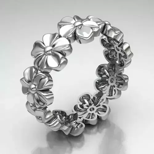  FLOWER BAND RING REF-77 3D print model