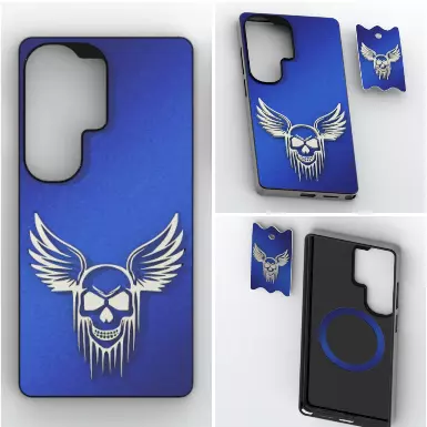 Winged Skull Mag Case S26 Ultra 3D print model