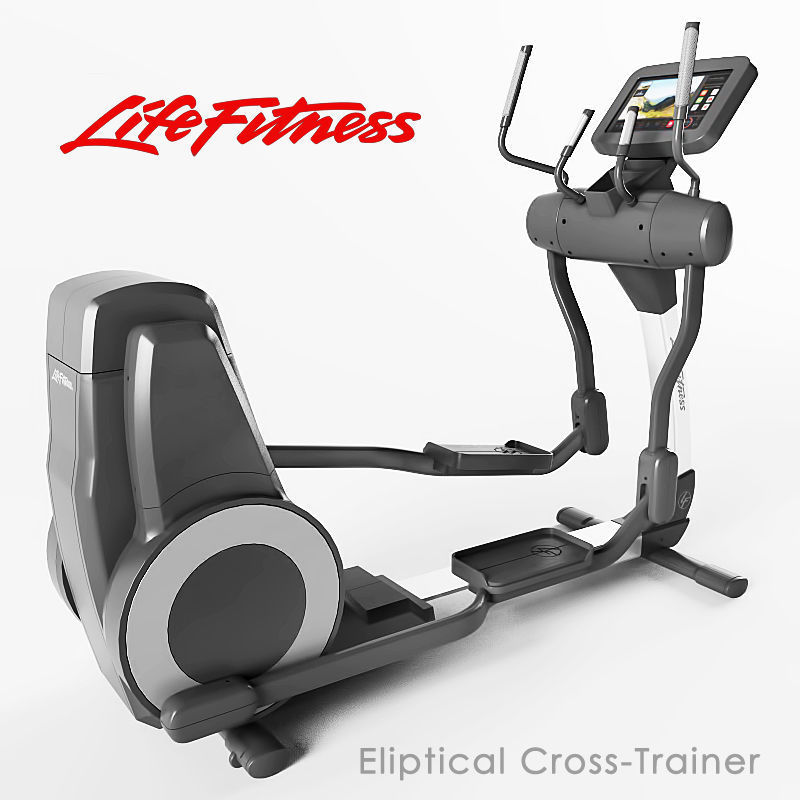 Elliptical Cross-Trainer Life-Fitness 3D model_2