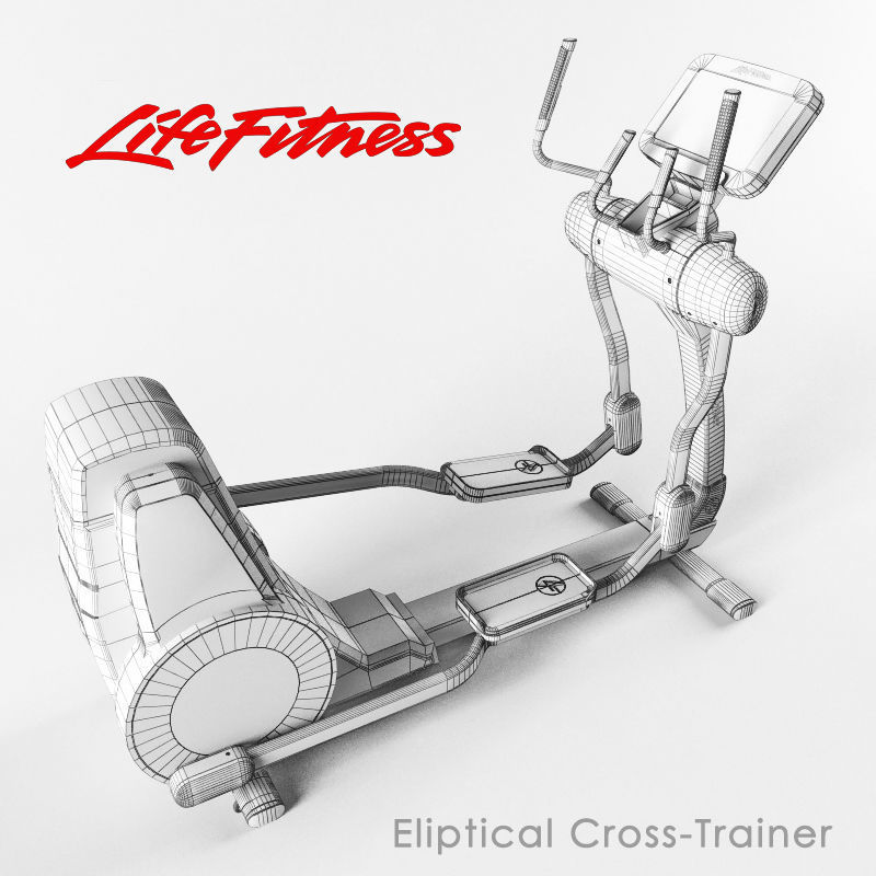 Elliptical Cross-Trainer Life-Fitness 3D model_7