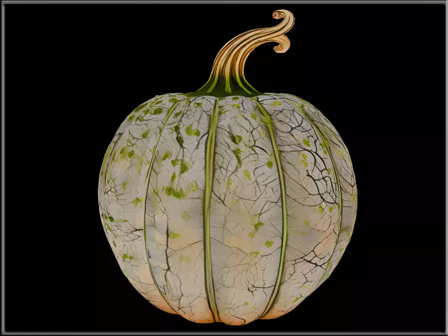 Aged Mossy Pumpkin Decor Low-poly 3D model