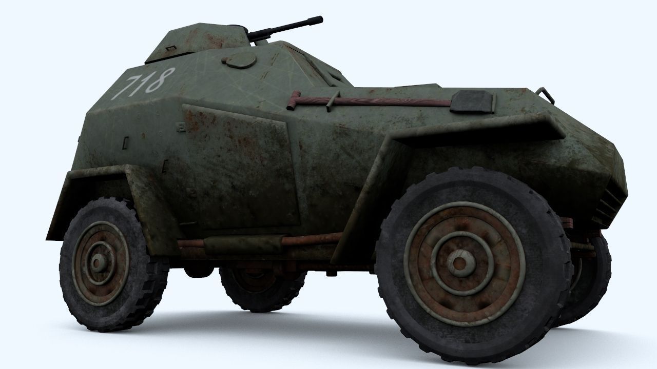BA-64 light armored car 3D model_5