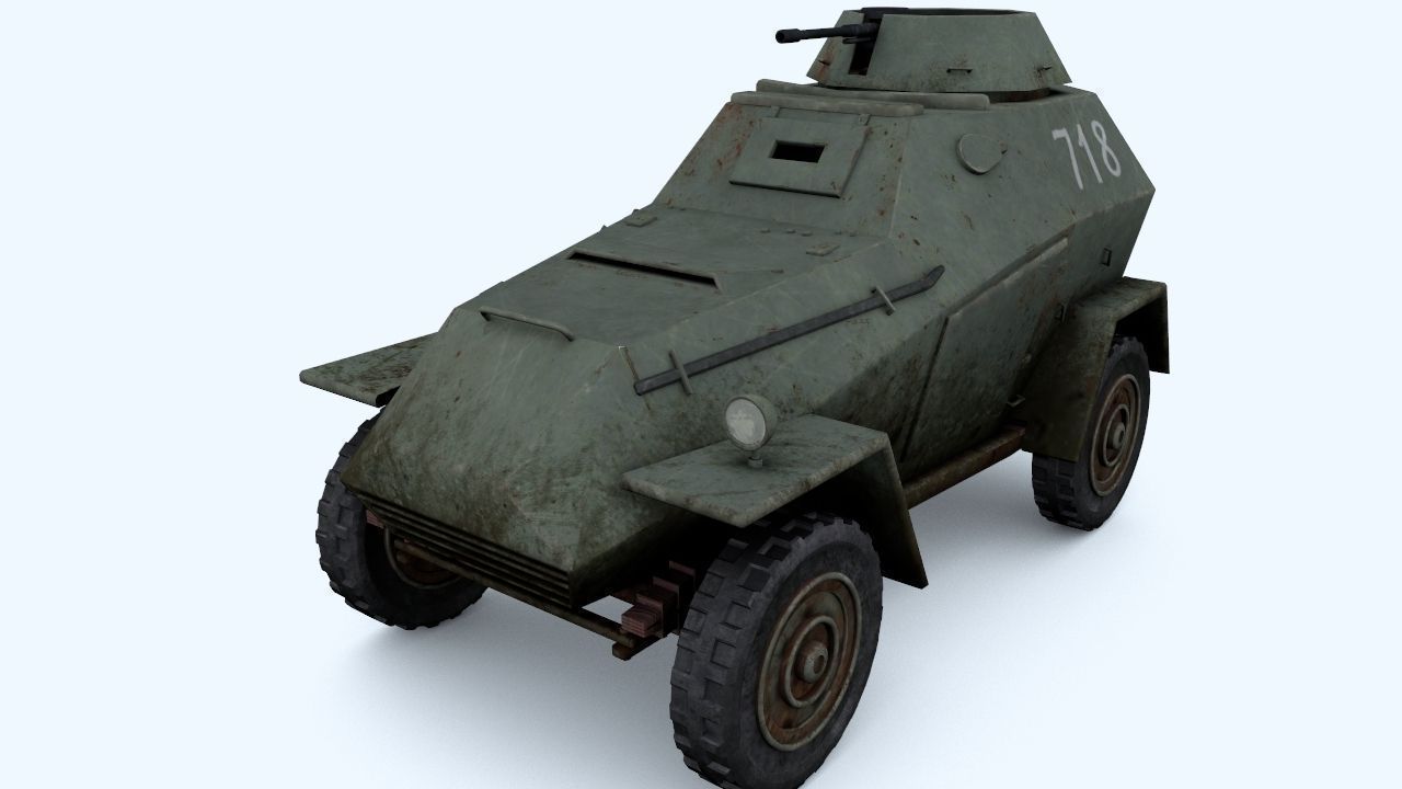 BA-64 light armored car 3D model_3