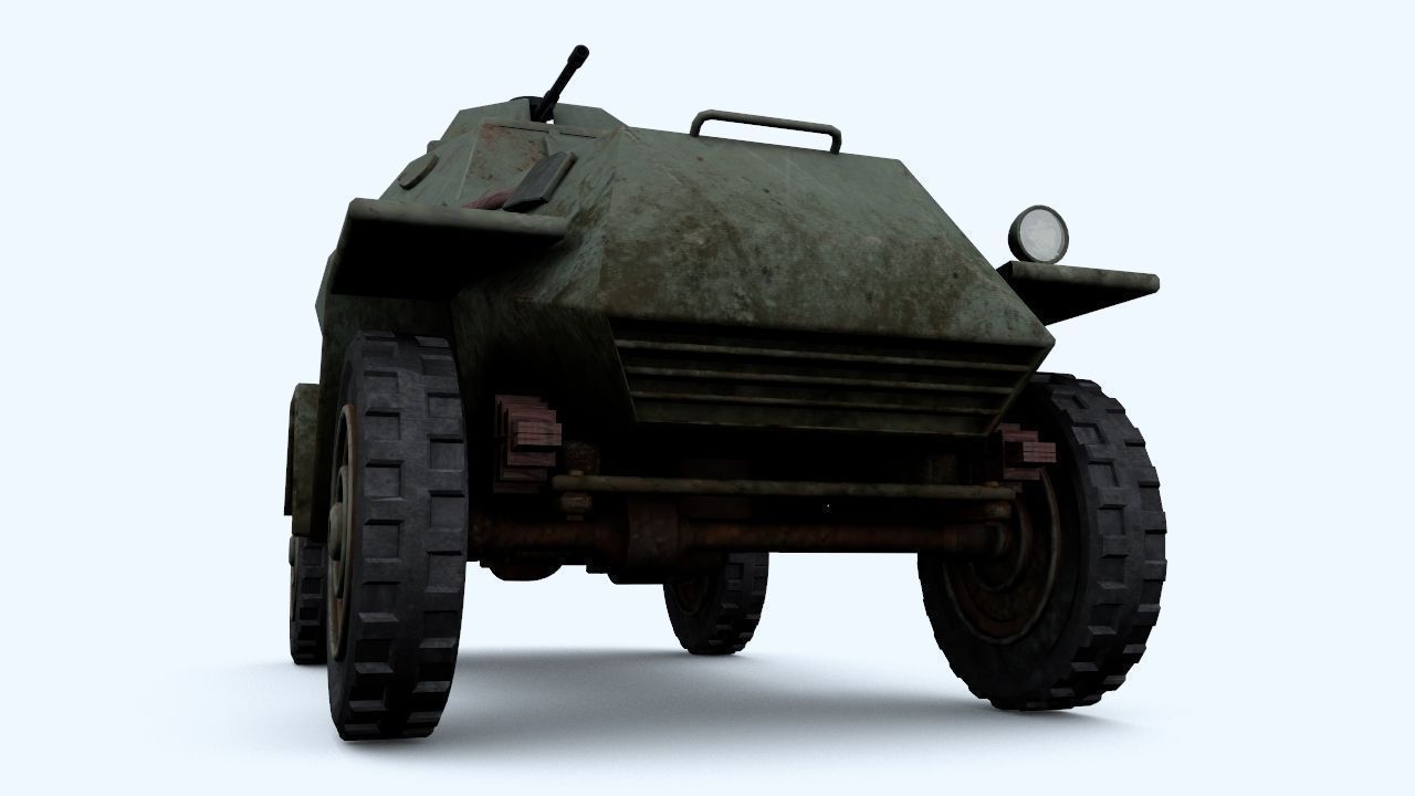 BA-64 light armored car 3D model_4