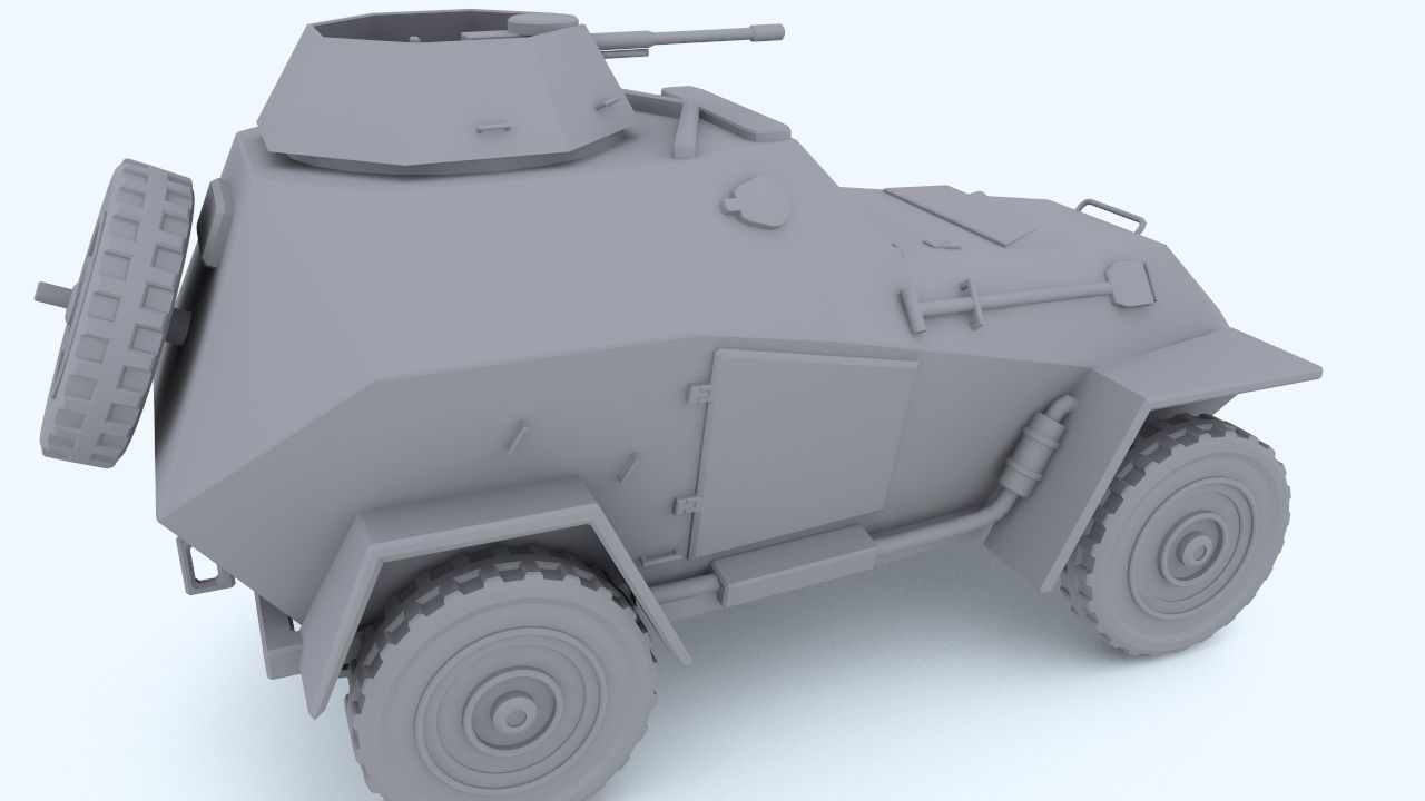 BA-64 light armored car 3D model_7