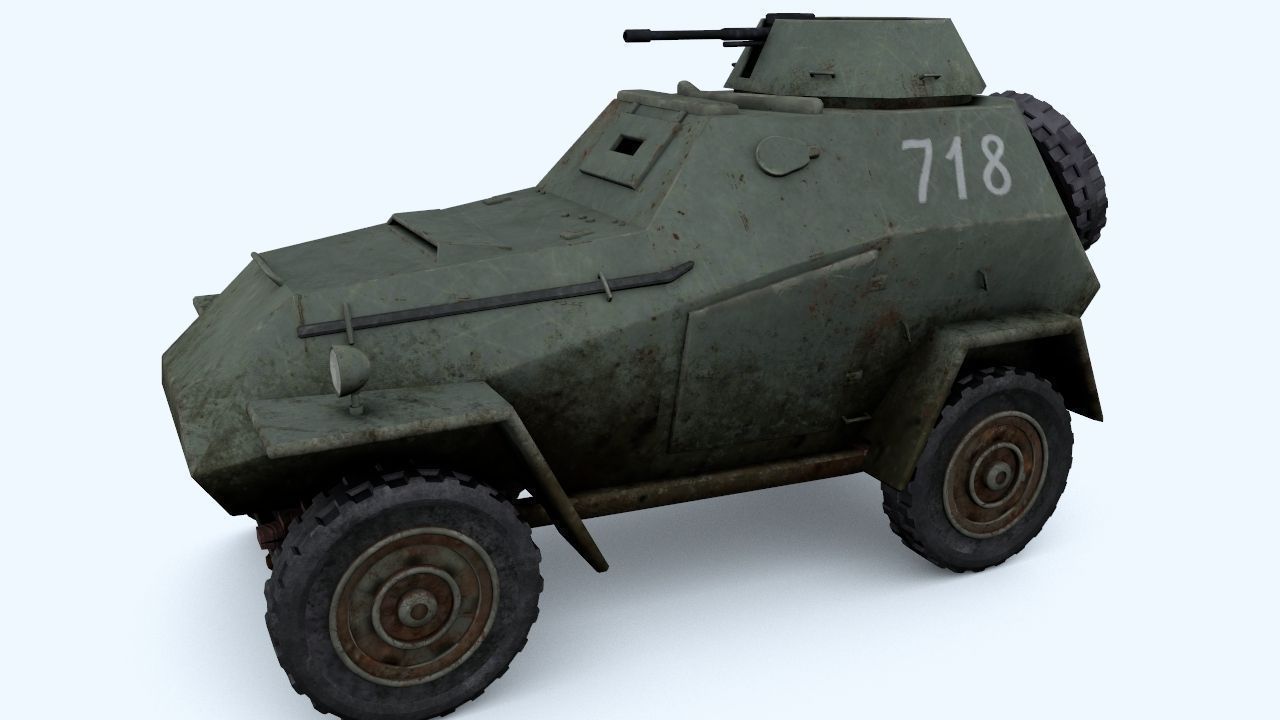BA-64 light armored car 3D model_2