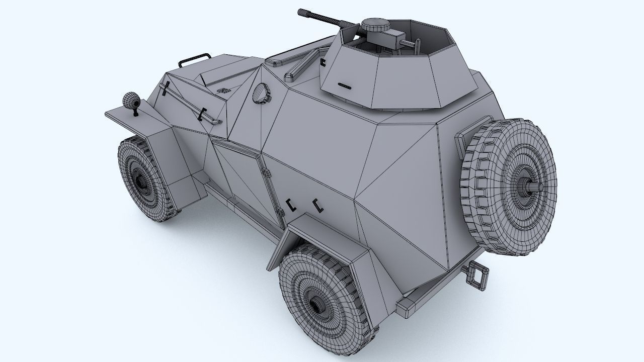 BA-64 light armored car 3D model_8