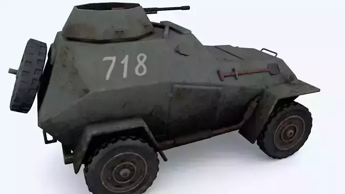 BA-64 light armored car 3D model