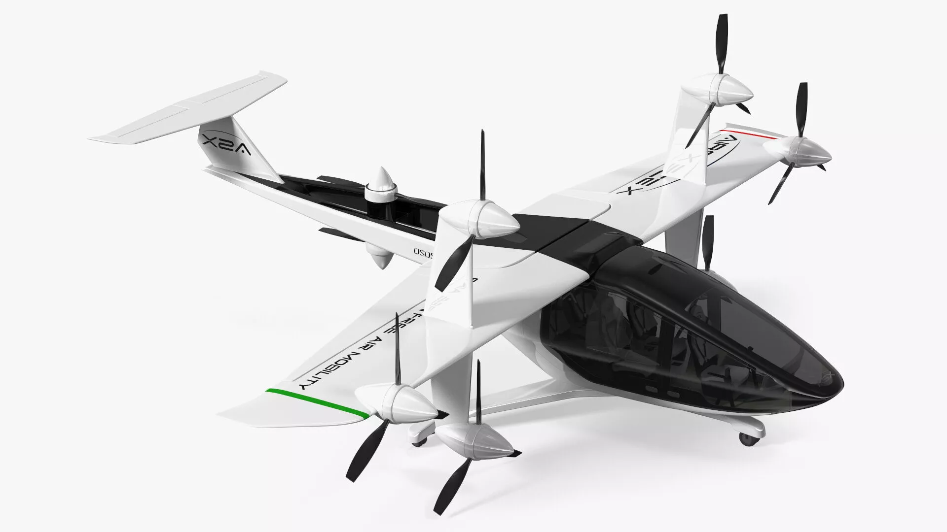 MOBi-One V1 ASX Aircraft Rigged 3D model