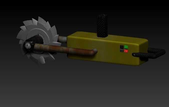Electric saw Low-poly 3D model