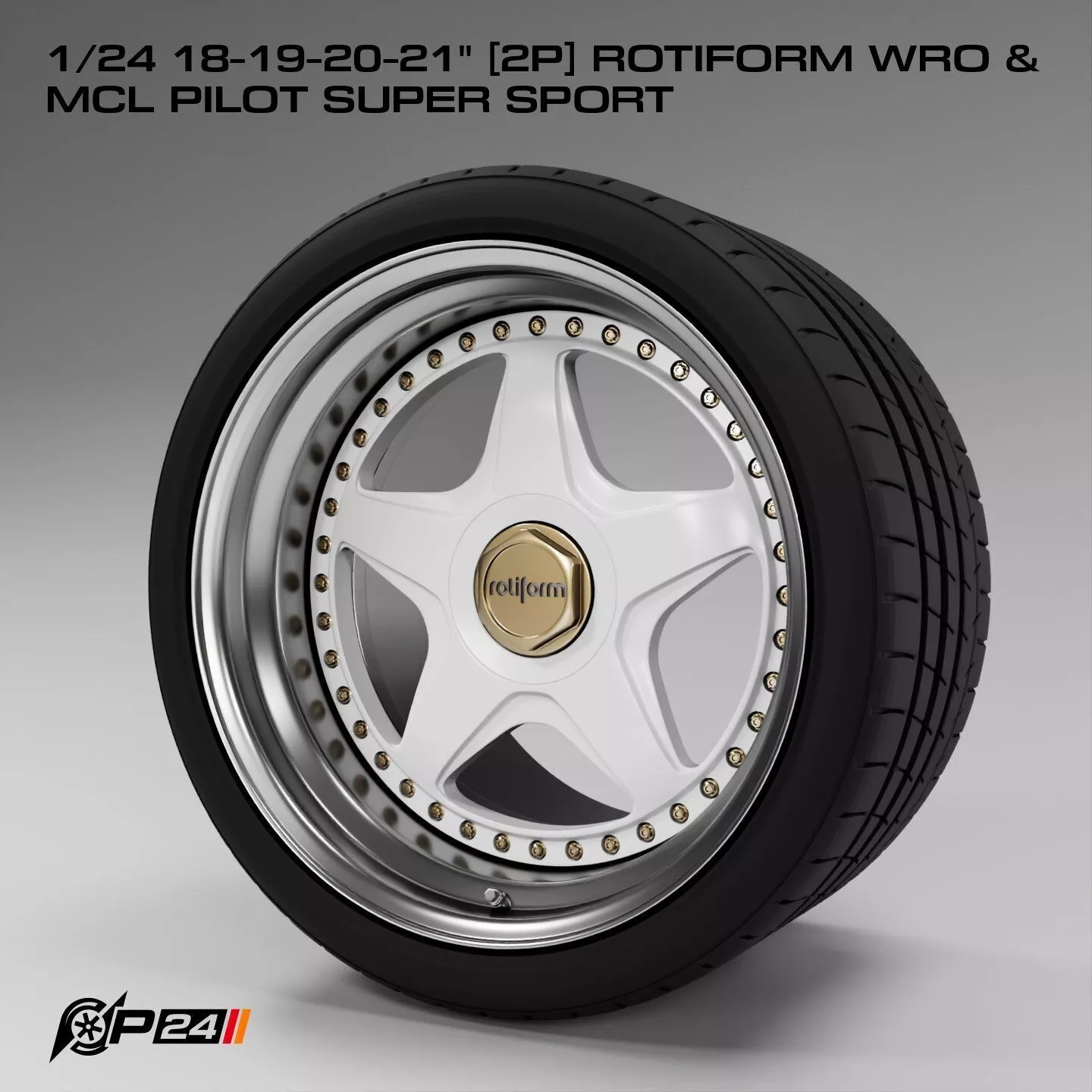 1-24th 18-19-20-21 inches 2P Rotiform WRO and MCL Pilot Super... 3D print model