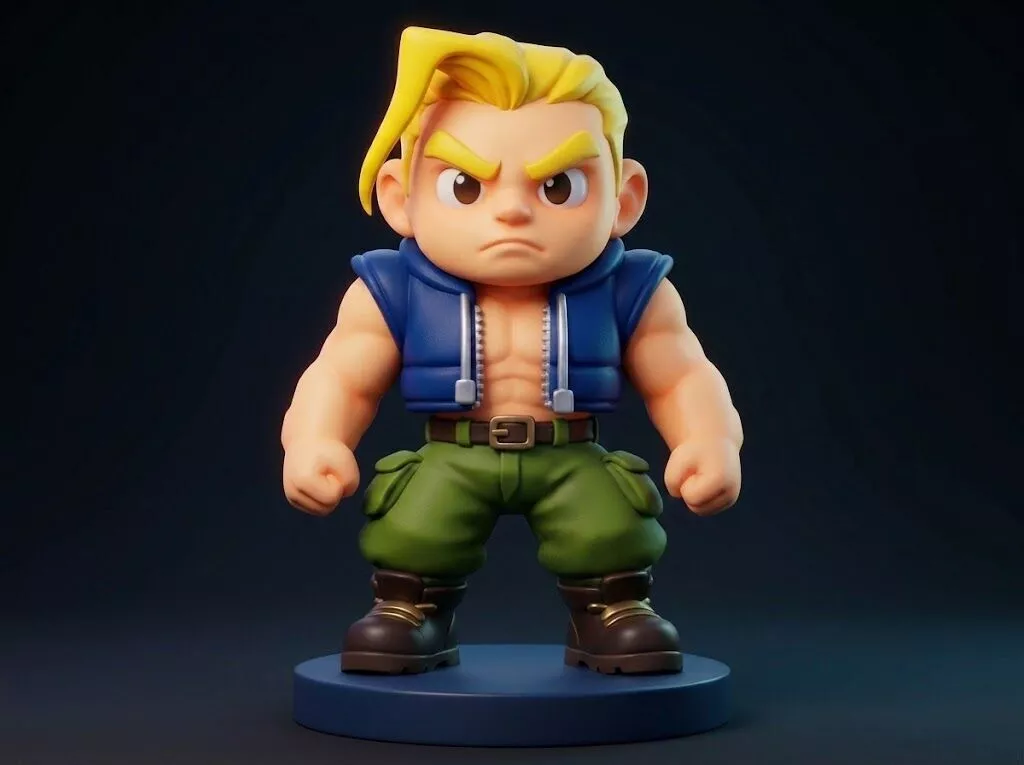 Street Brawler Chibi 3D Printable Figurine 3D print model