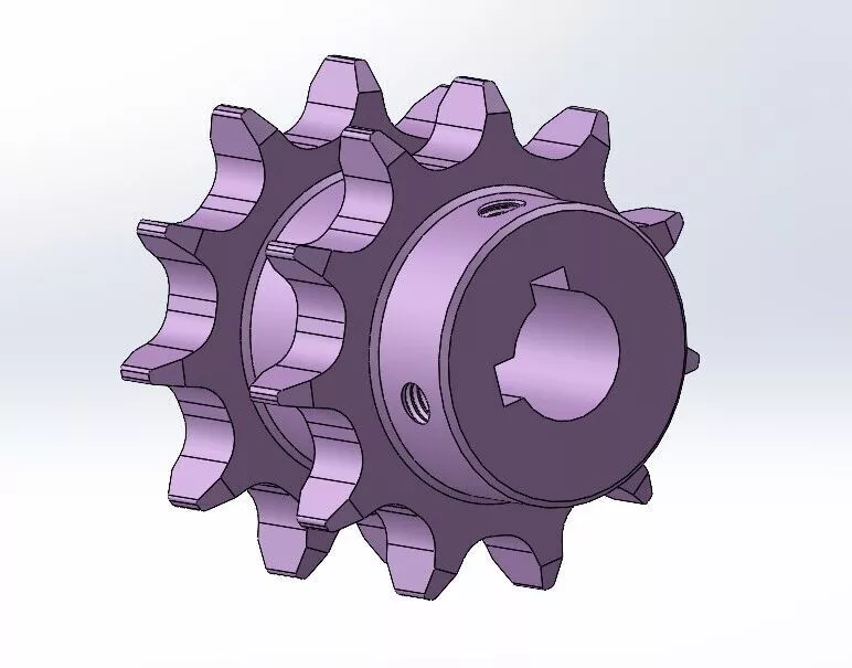 Double Sprocket 60B - 11 Teeth 3D model