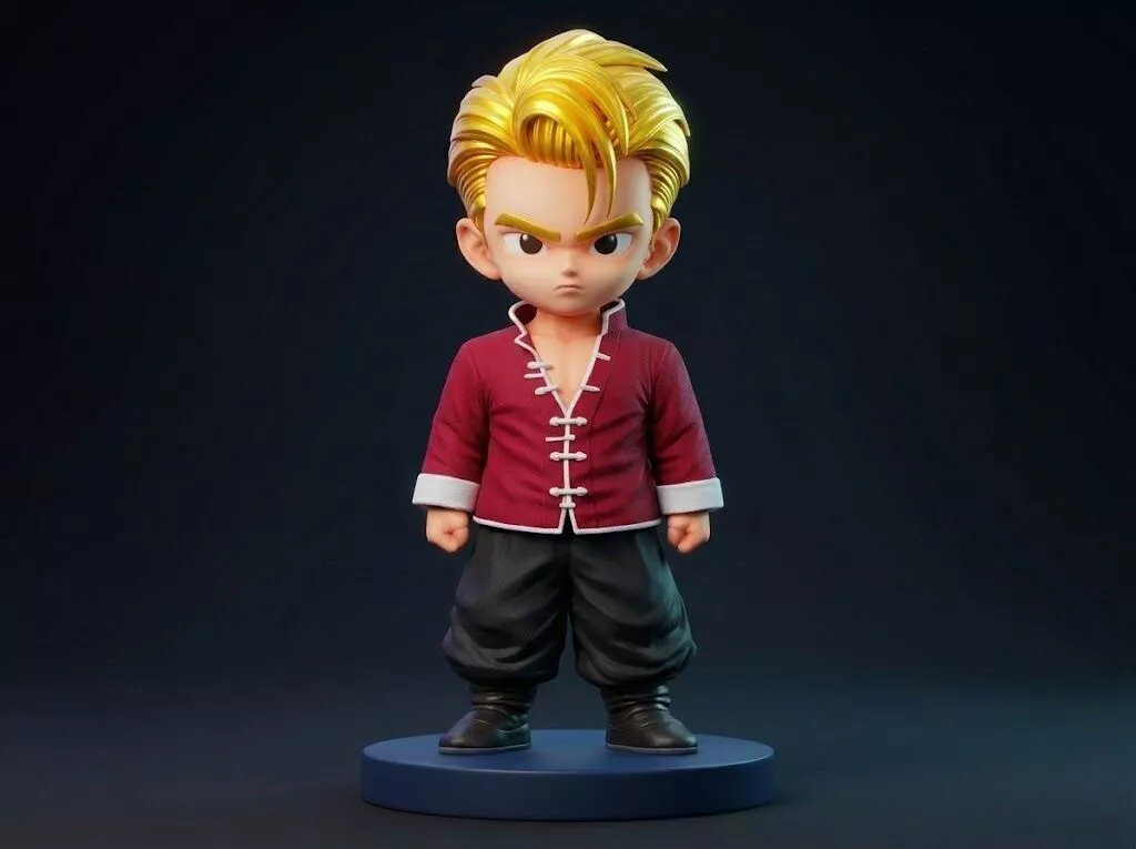 Chibi Anime Martial Artist 3D Printable Figurine 3D print model