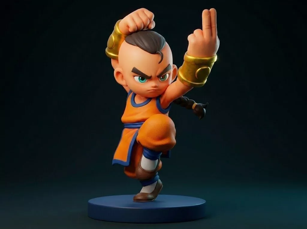 Chibi Anime Martial Artist 3D Printable Figurine 3D print model